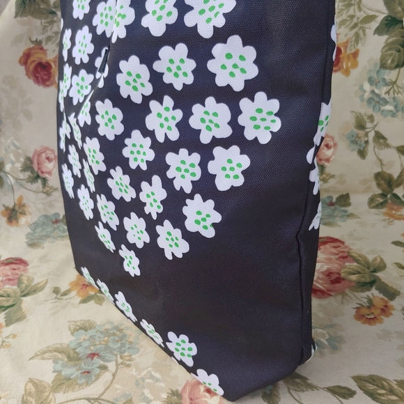 marimekko x Clinique Black and White Floral Tote Bag 16" x 13.5" - Picture 16 of 17